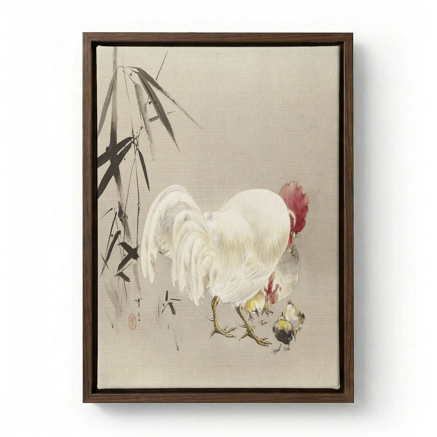 Rooster and Hen with Chicks by Watanabe Seitei - Image 6