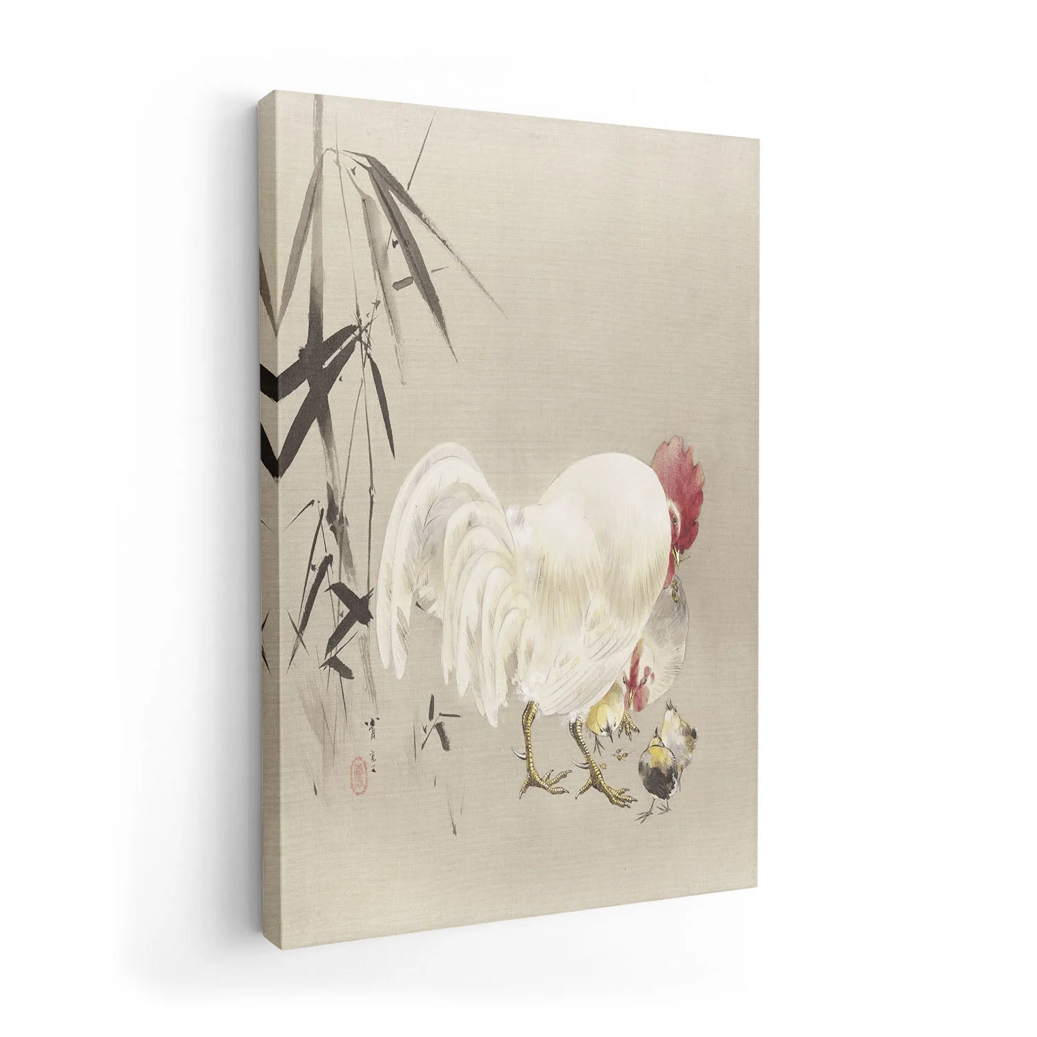 Rooster and Hen with Chicks by Watanabe Seitei - Image 7