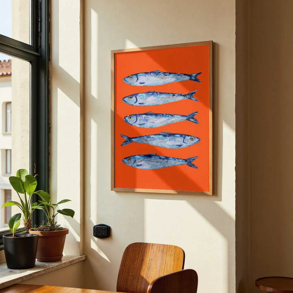 Sardines on Orange by Alice Straker - Image 4