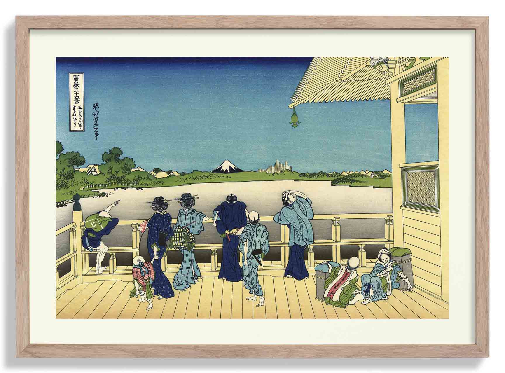 Sazai Hall Temple of Five Hundred Rankan by Katsushika Hokusai