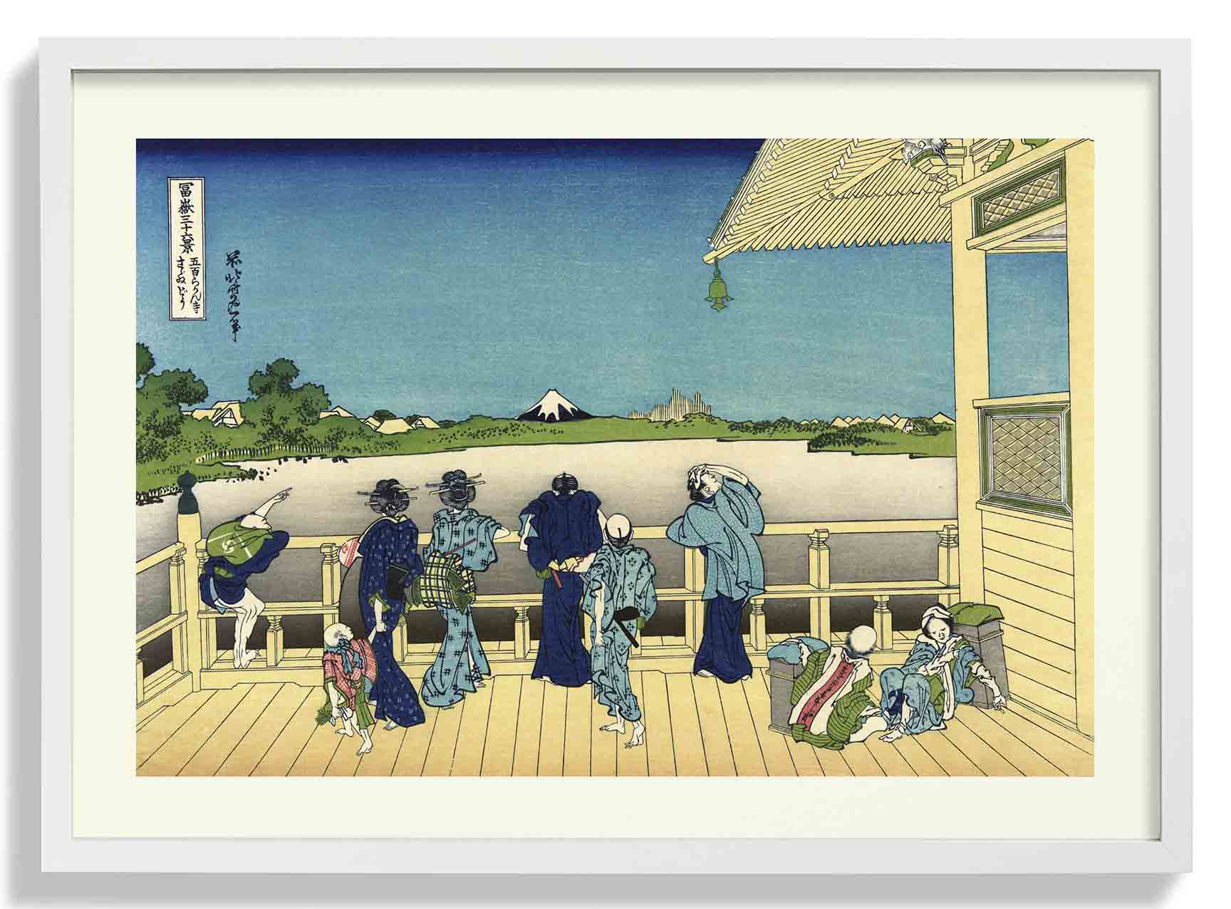 Sazai Hall Temple of Five Hundred Rankan by Katsushika Hokusai - Image 5