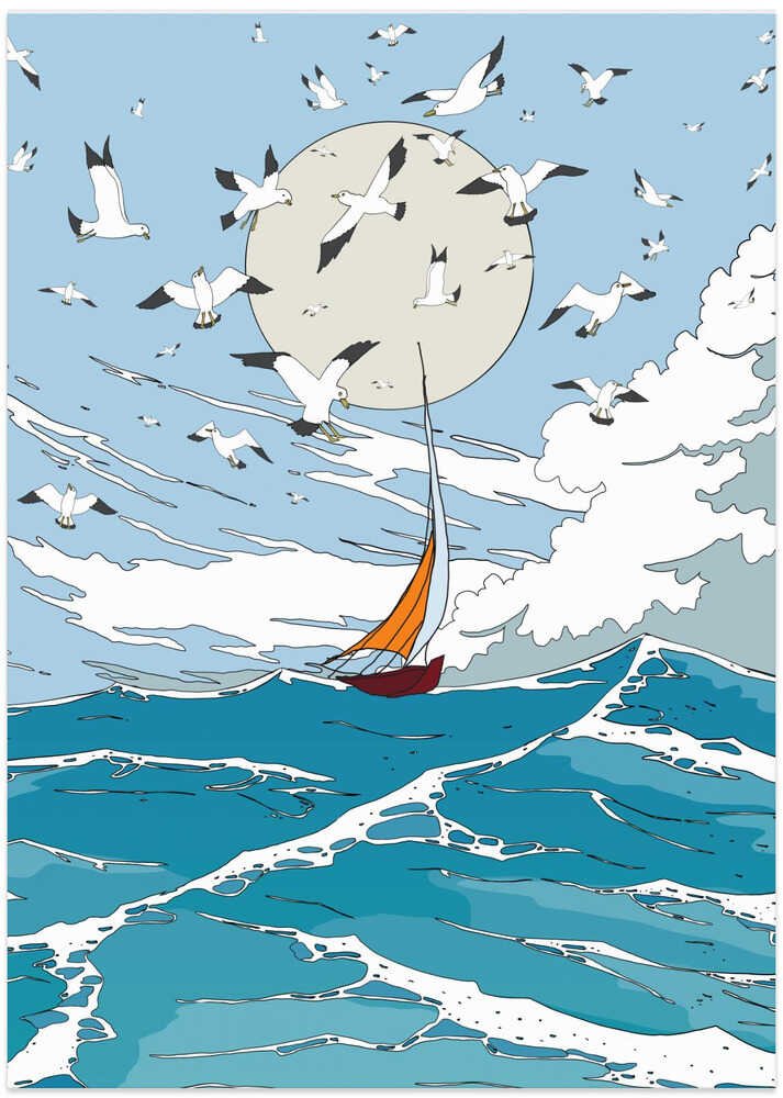 Seascape and Seagulls by Nicholas - Image 8