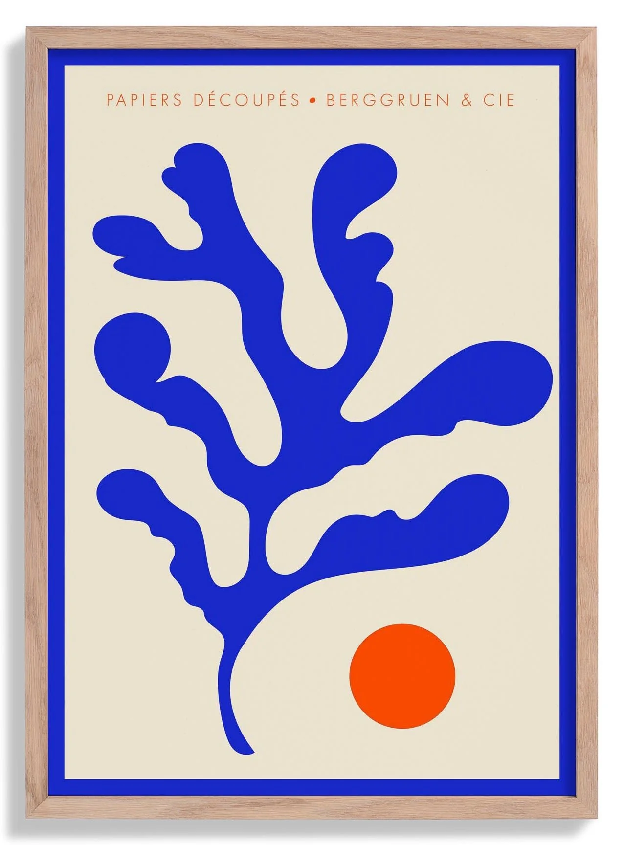 Seaweed Blue Orange Papiers Découpés Art Exhibition