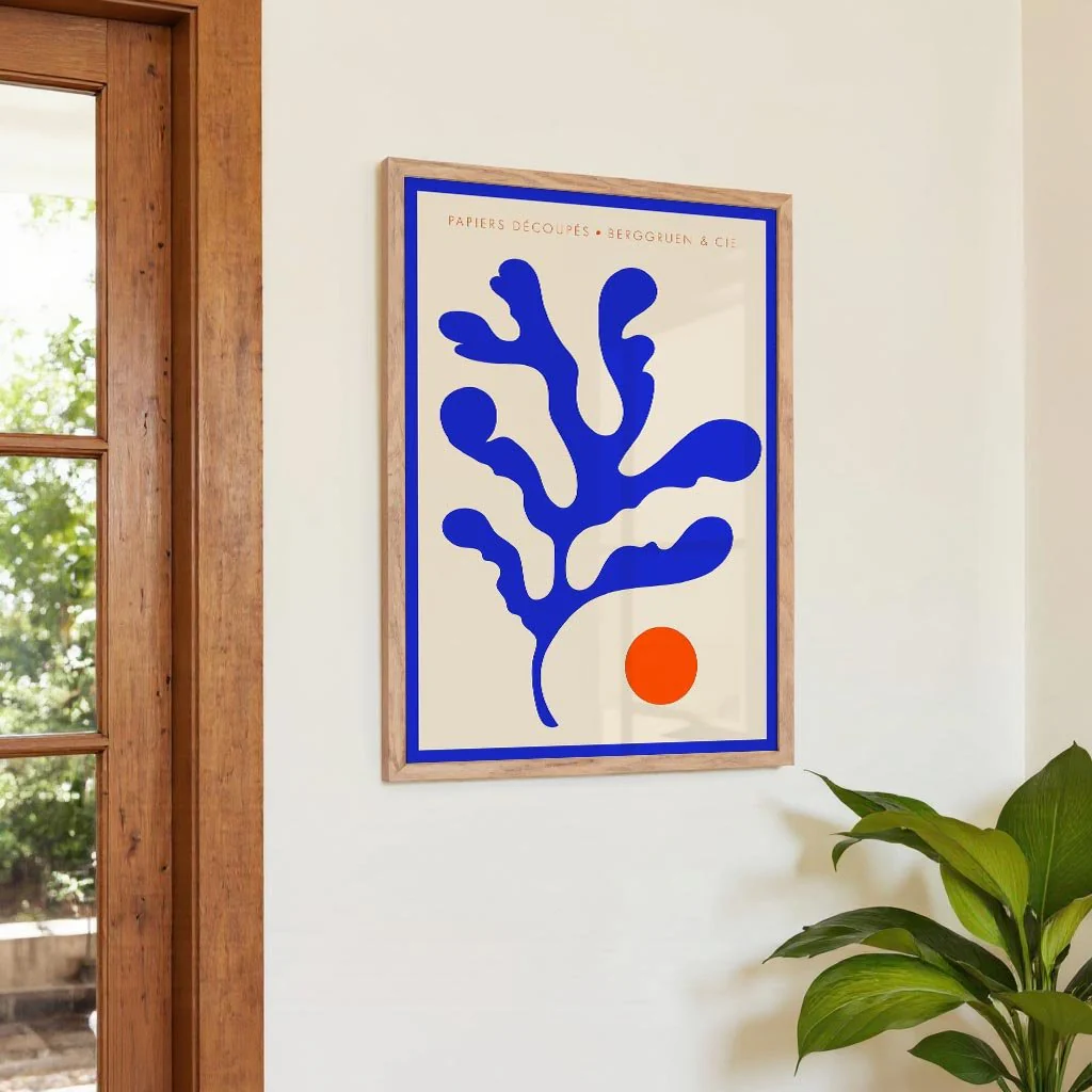 Seaweed Blue Orange Papiers Découpés Art Exhibition - Image 4