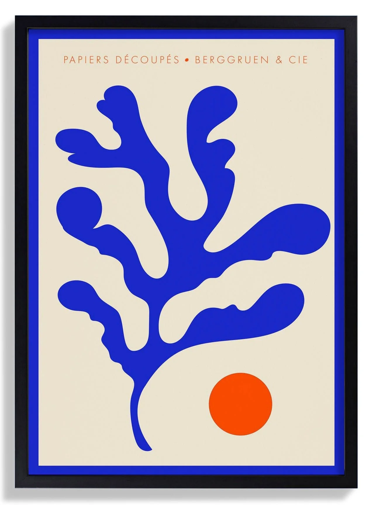 Seaweed Blue Orange Papiers Découpés Art Exhibition - Image 6