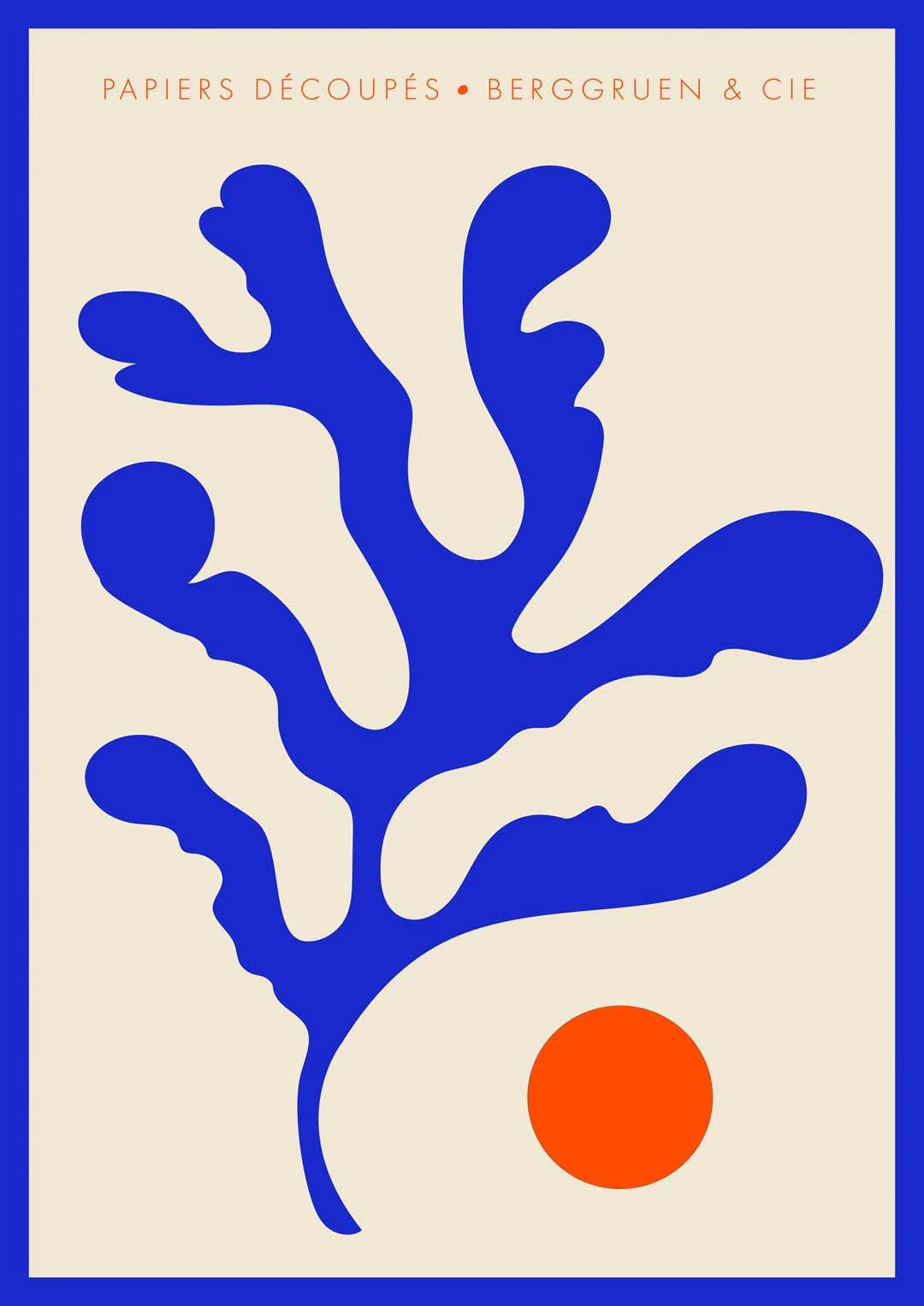 Seaweed Blue Orange Papiers Découpés Art Exhibition - Image 8