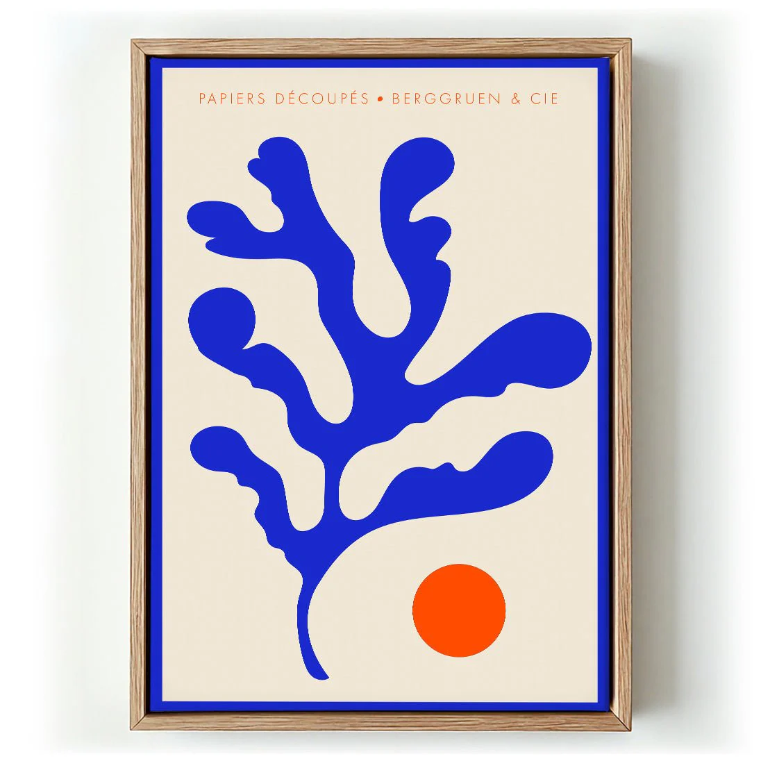 Seaweed Blue Orange Papiers Découpés Art Exhibition