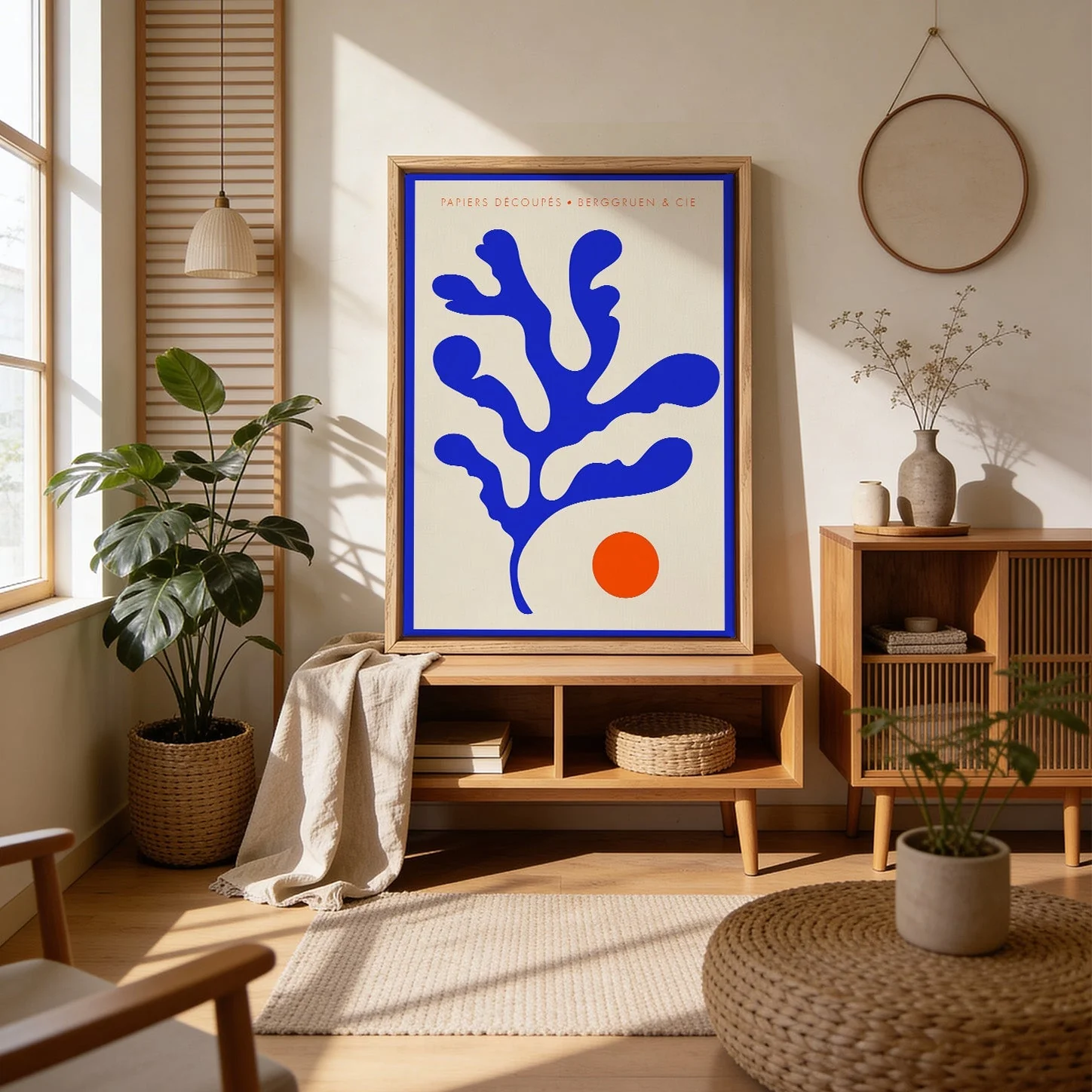 Seaweed Blue Orange Papiers Découpés Art Exhibition - Image 4