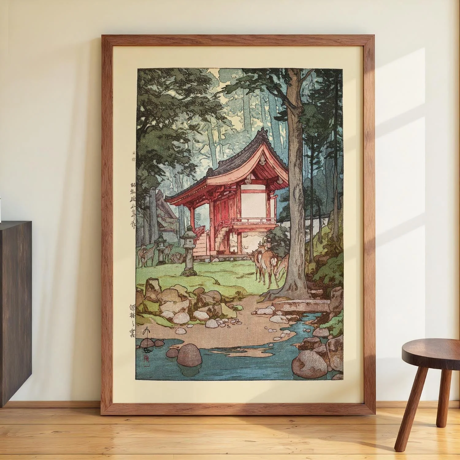 Shinrin no miya A shrine in the deep woods 1940 by Hiroshi Yoshida - Image 3