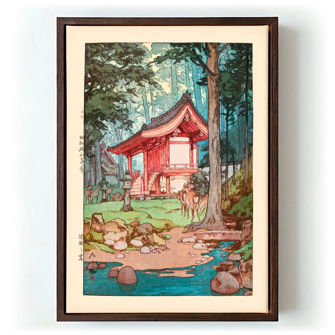 Shinrin no miya A shrine in the deep woods 1940 by Hiroshi Yoshida - Image 6