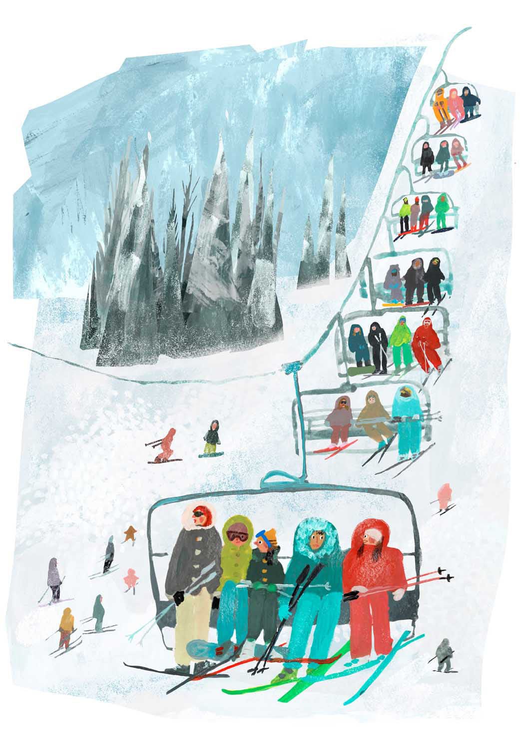 Ski Lift Mountain Fun by Claire Hanley - Image 7