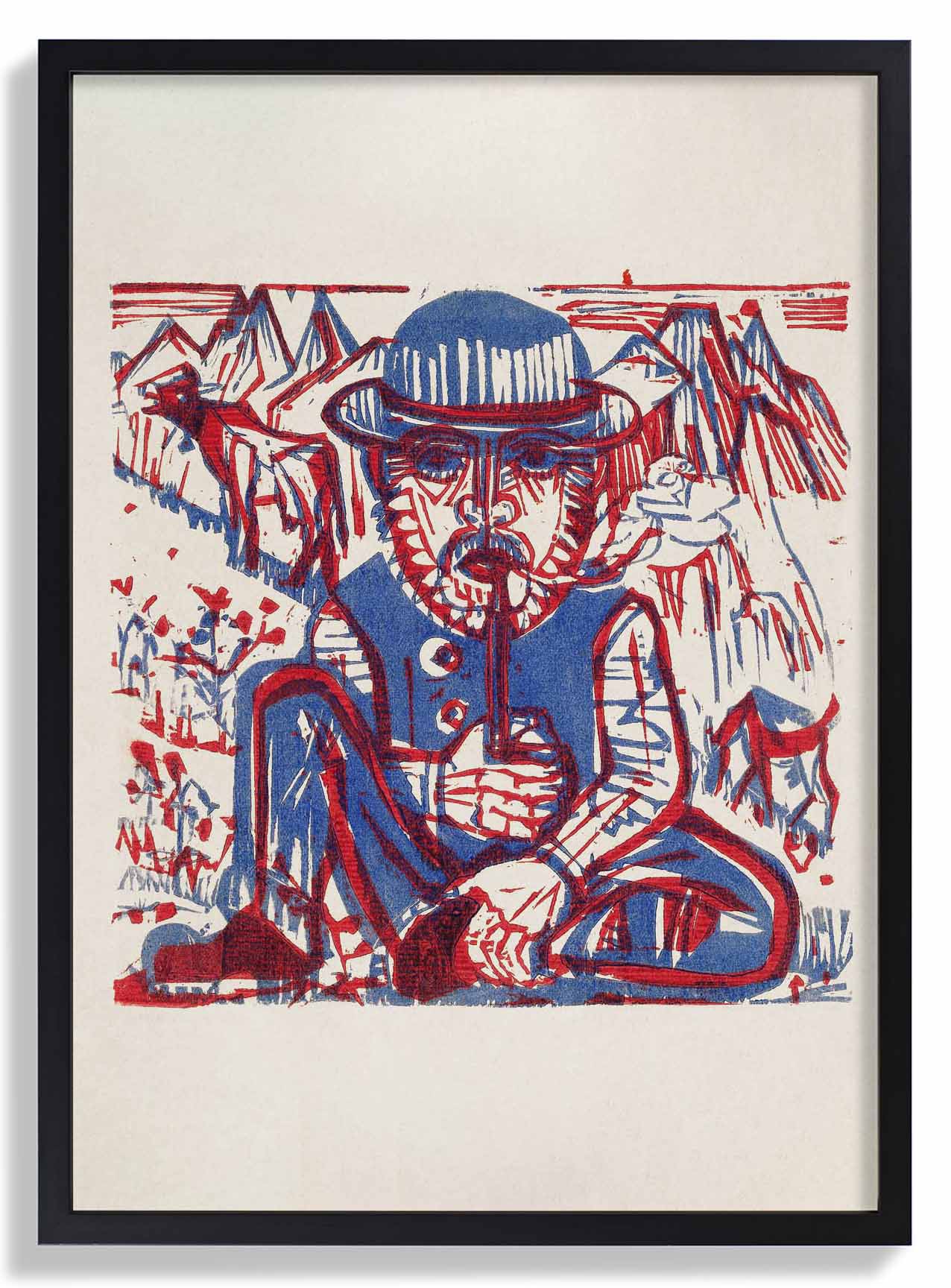 Smoking Peasant by Ernst Kirchner - Image 6