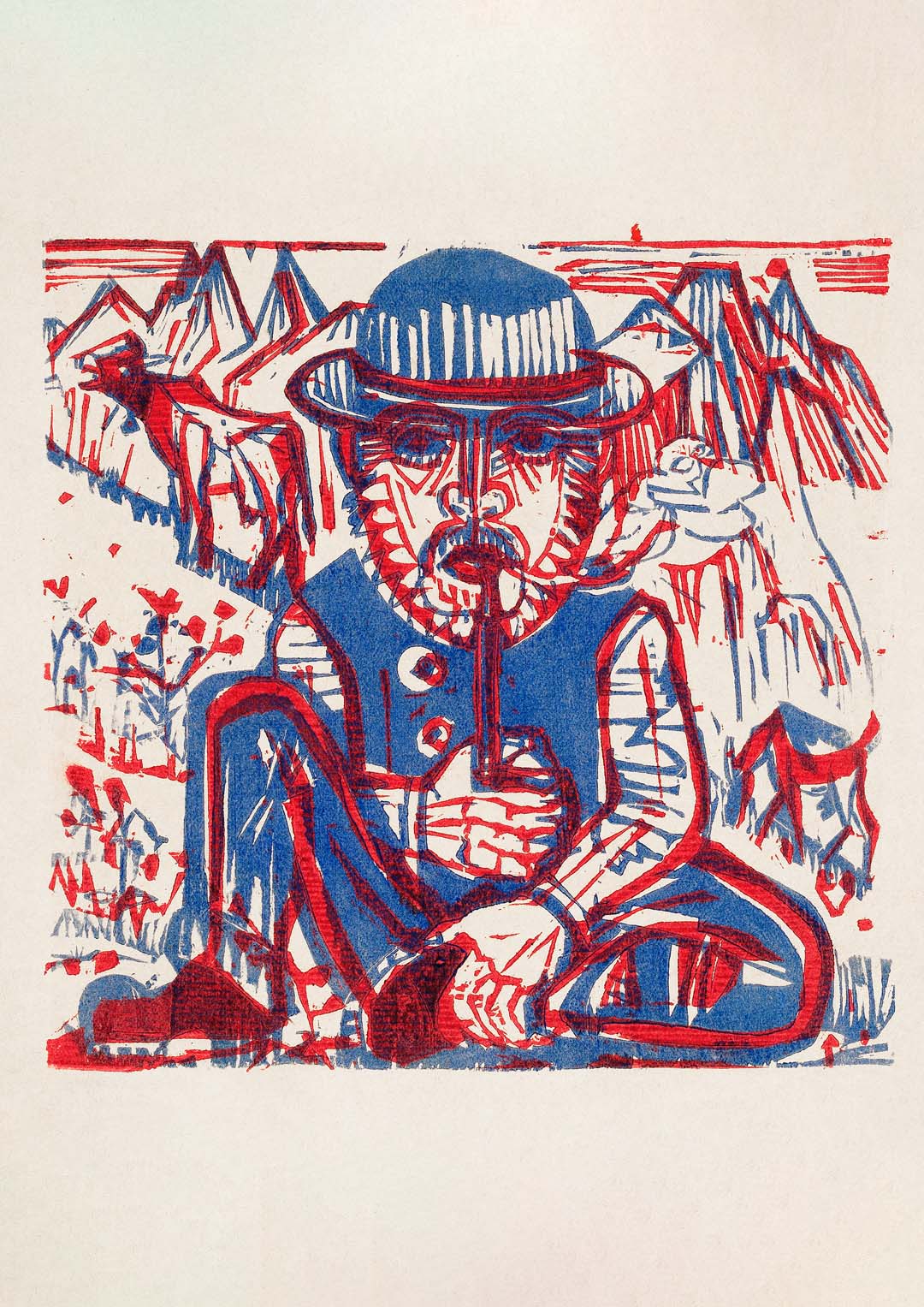 Smoking Peasant by Ernst Kirchner - Image 8