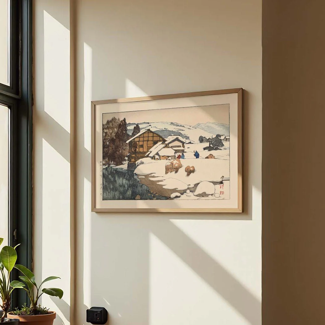Snow at Kashiwabara by Hiroshi Yoshida - Image 3