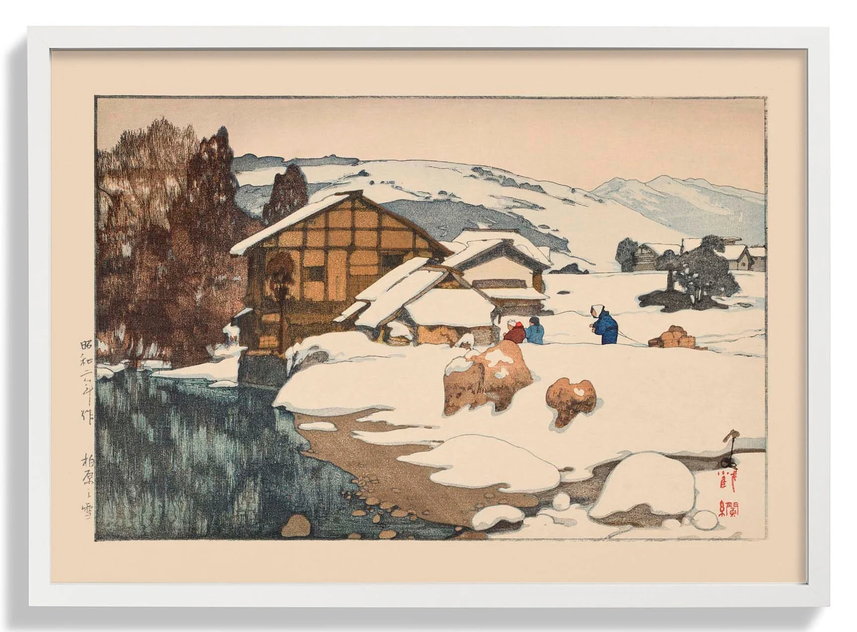 Snow at Kashiwabara by Hiroshi Yoshida - Image 5
