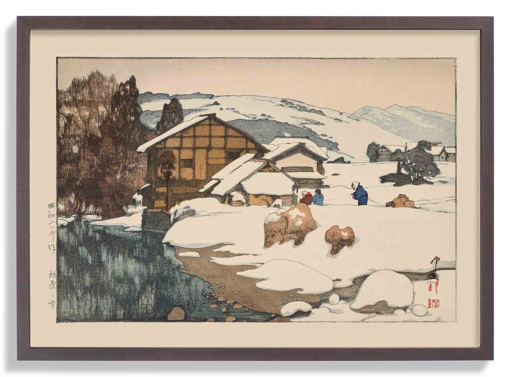Snow at Kashiwabara by Hiroshi Yoshida - Image 6