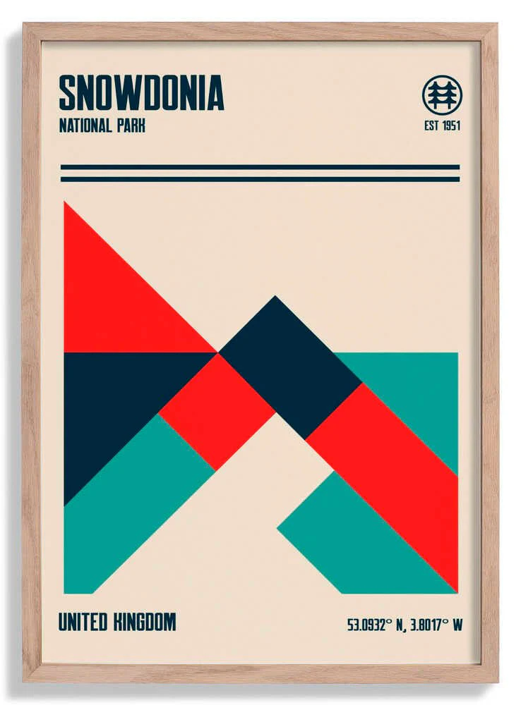 Snowdonia National Park Travel Poster by Retrodrome