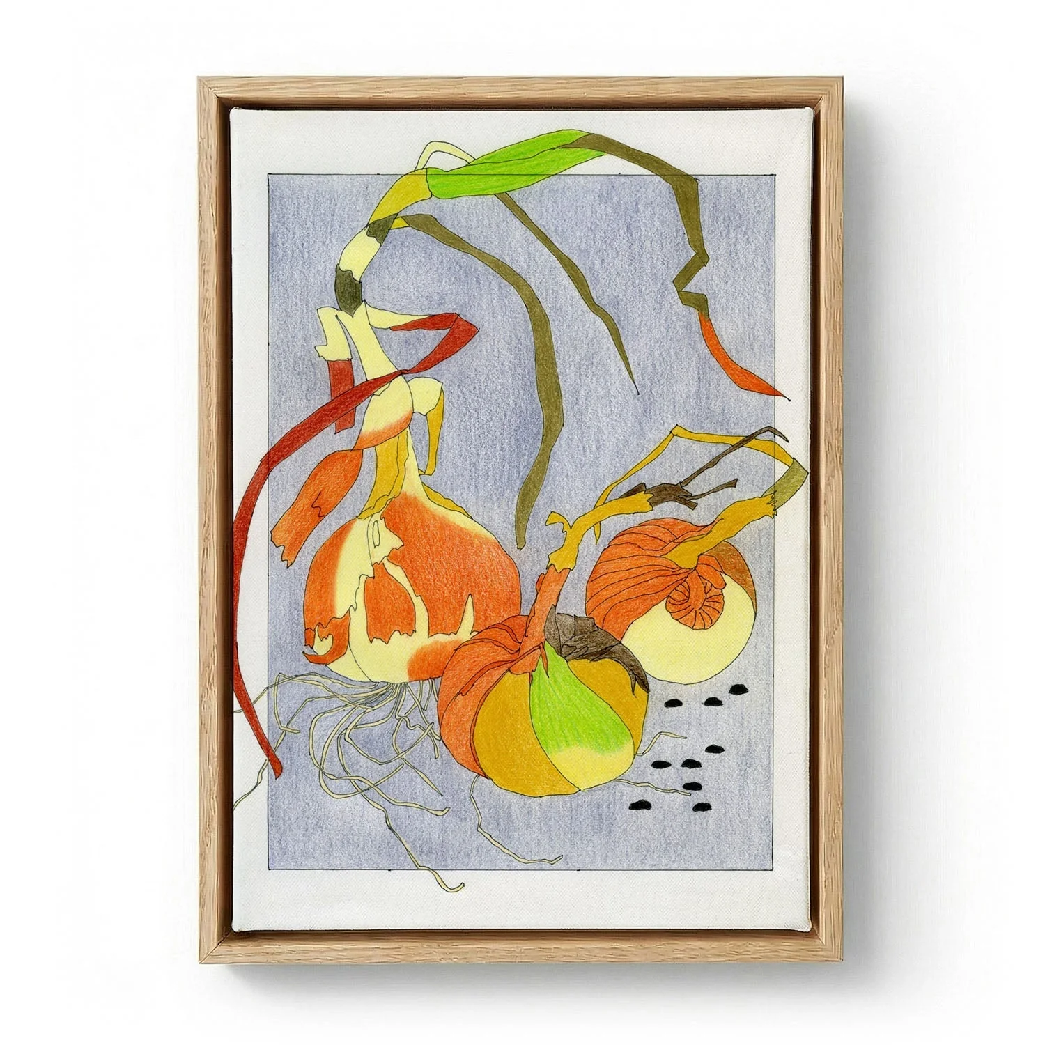 Sprouting Onions Still Life by Viktoriia