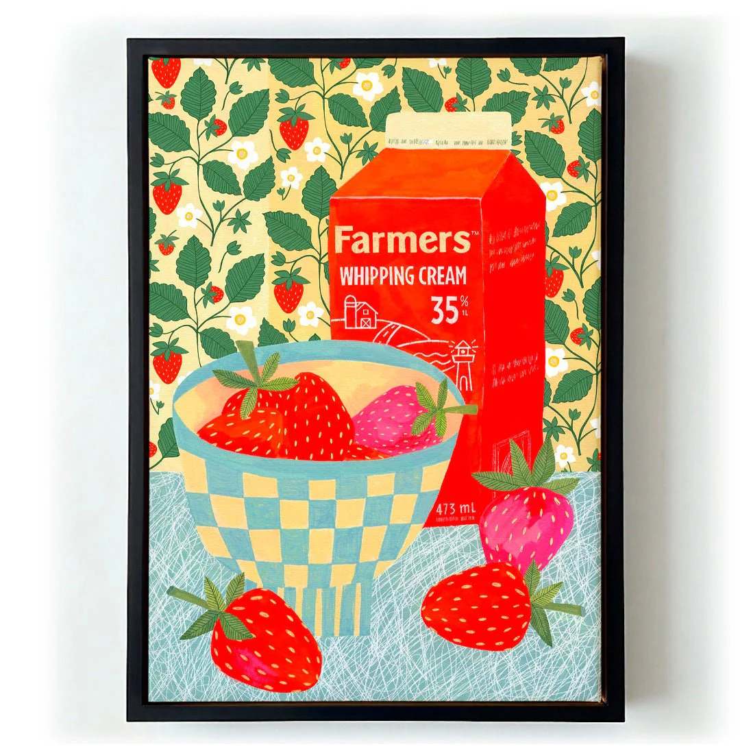 Strawberries In A Checkered Bowl by Susan Black - Image 5