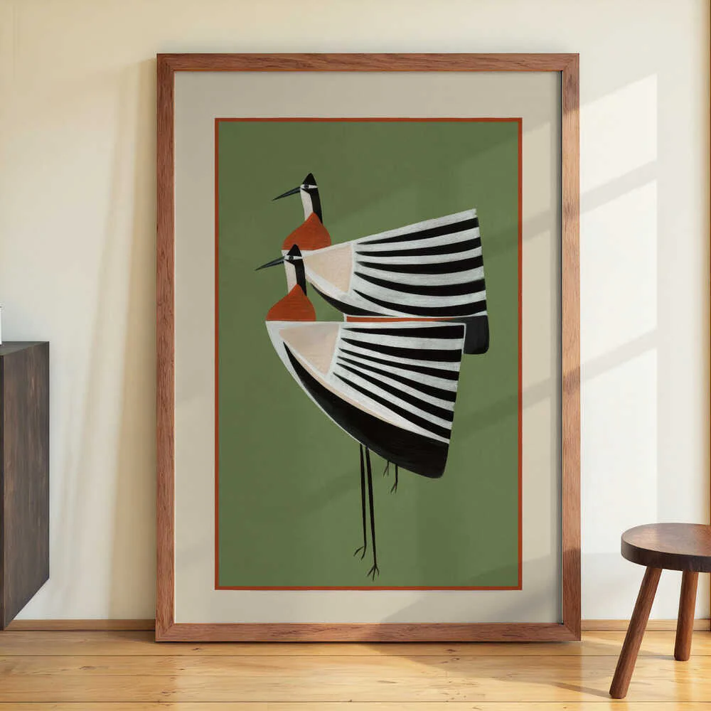 Striped Bird Pair by City Art - Image 3