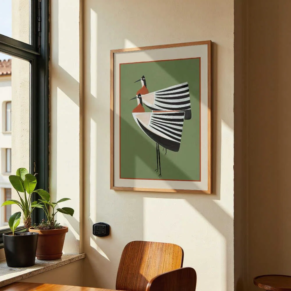 Striped Bird Pair by City Art - Image 4
