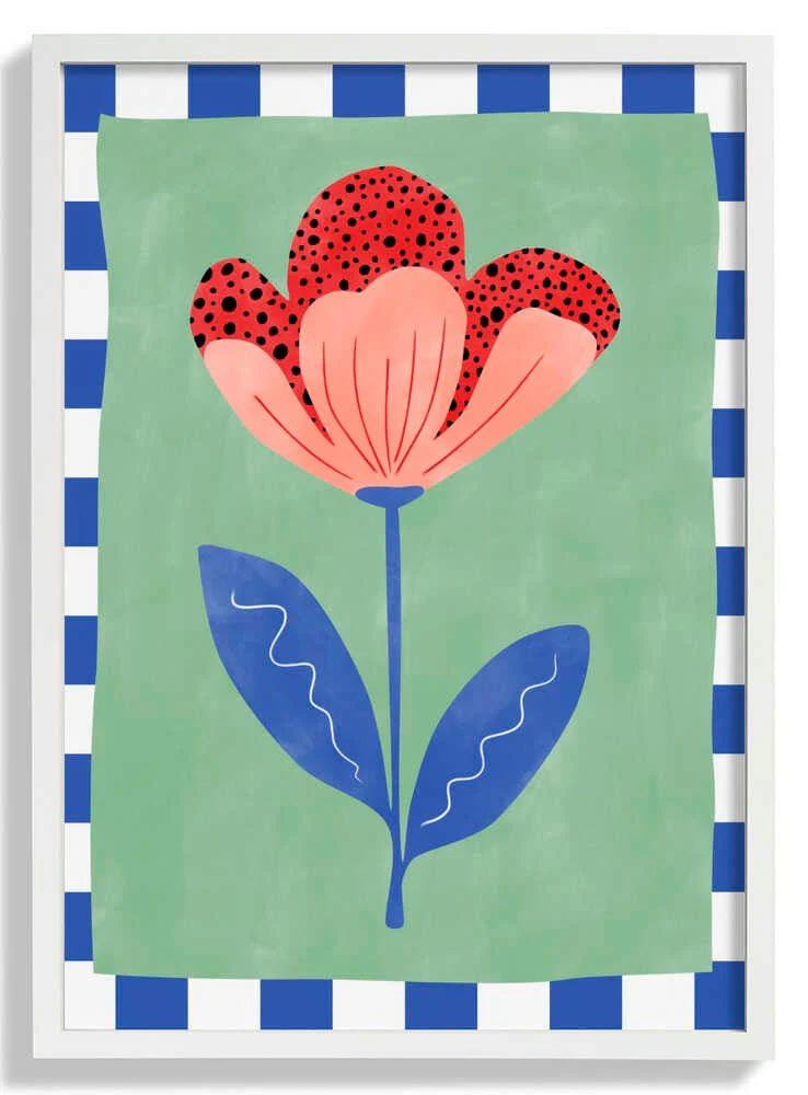Stylized Flower With Red Petals And Black Dots by Elena Ristova - Image 5