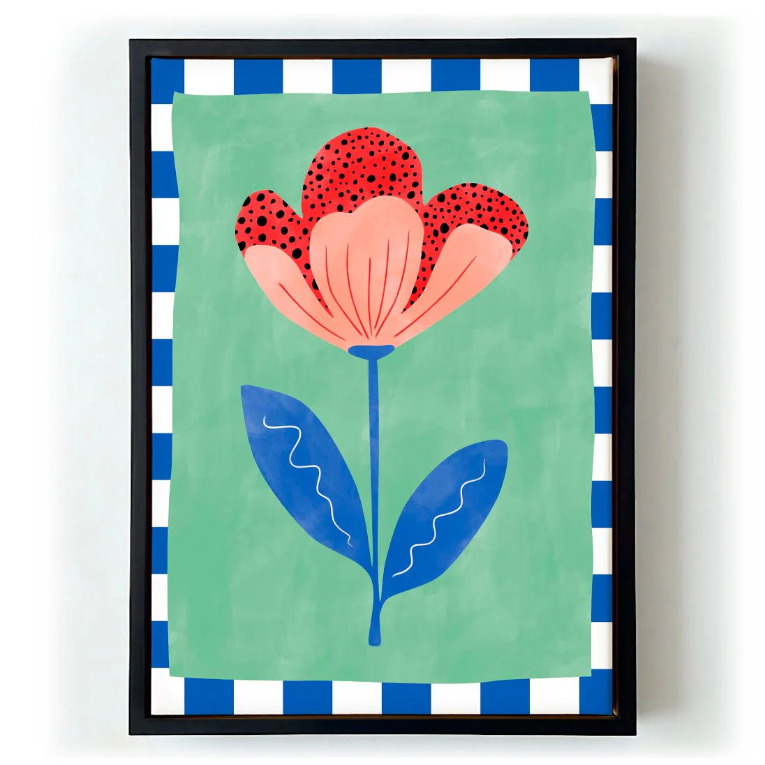 Stylized Flower With Red Petals And Black Dots by Elena Ristova - Image 5