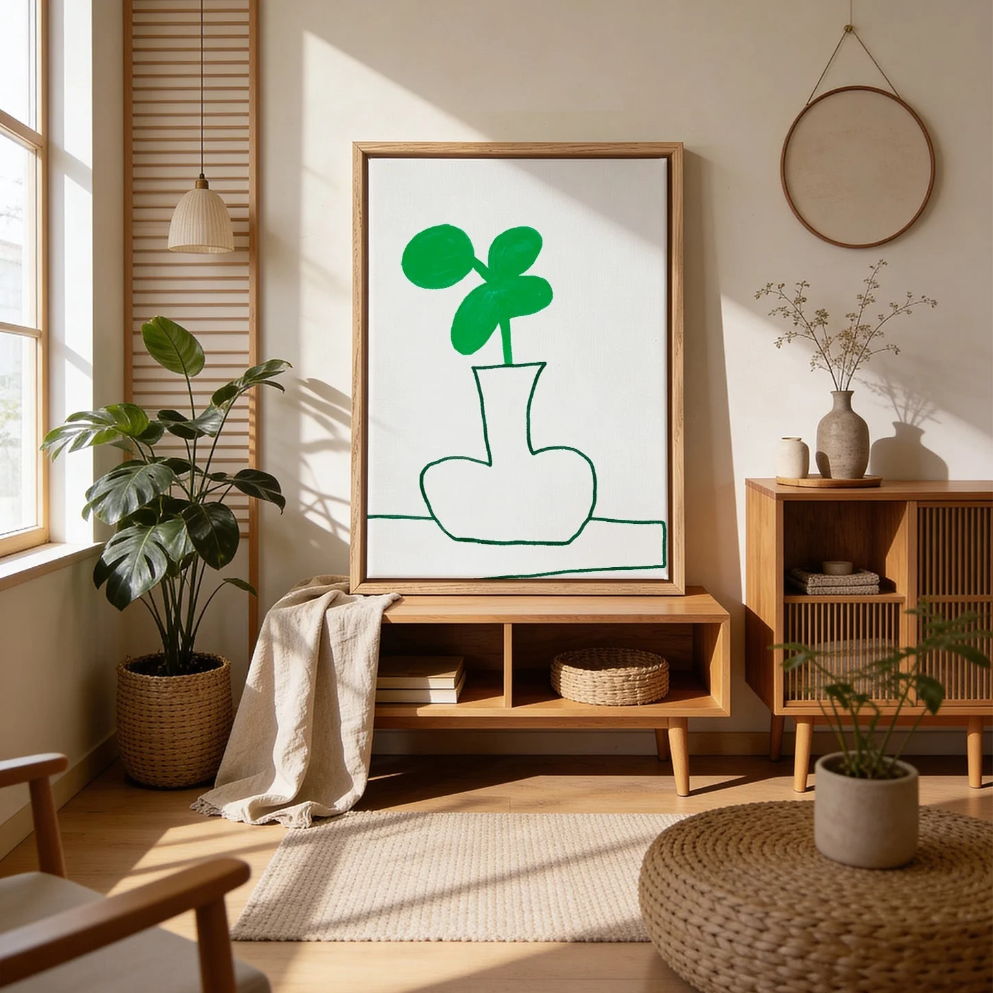 Stylized Green Plant With Round Leaves by Little Dean - Image 4