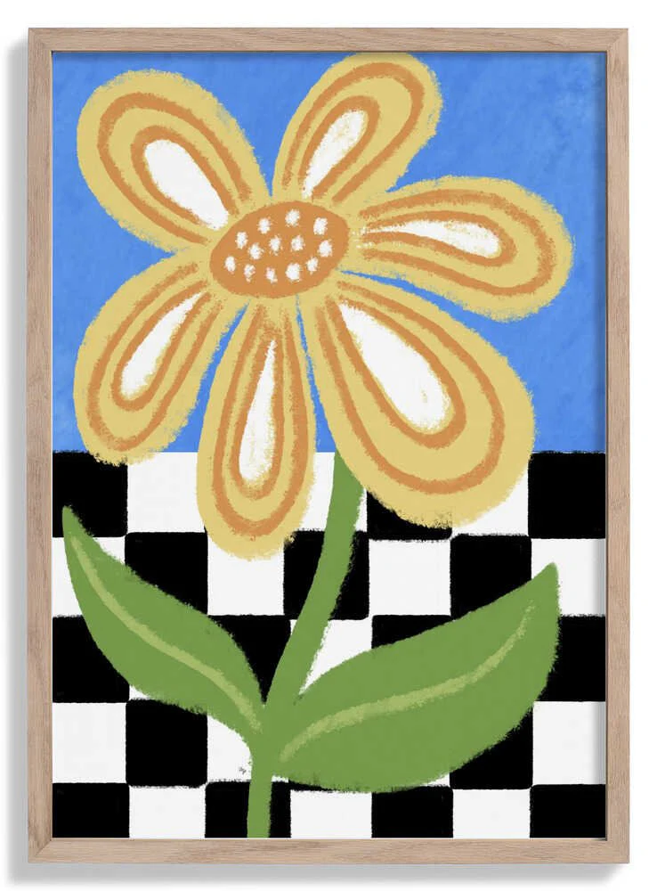 Stylized Yellow Big Flower by Martina