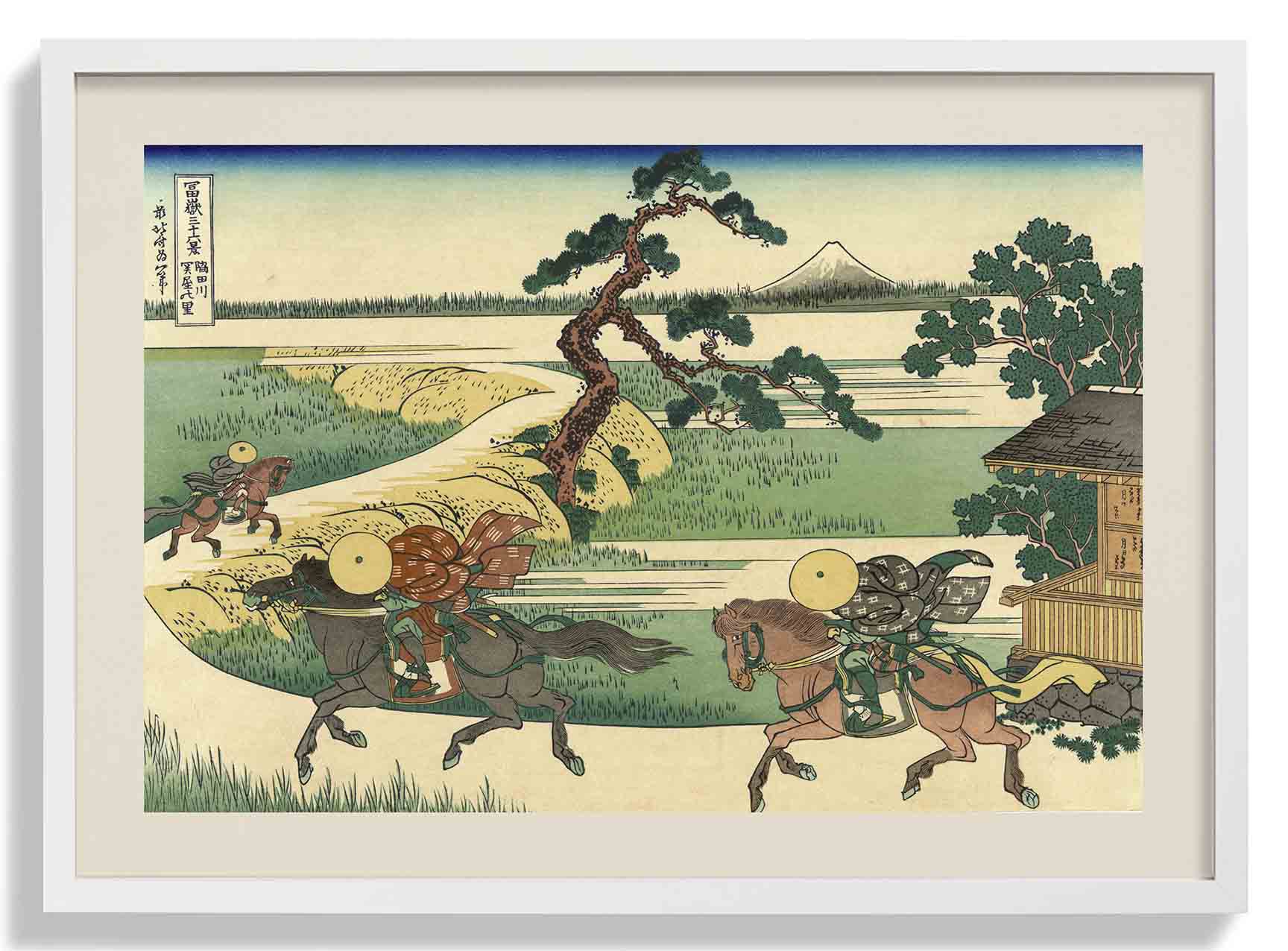 Sumidagawa sekiya no sato by Katsushika Hokusai - Image 5