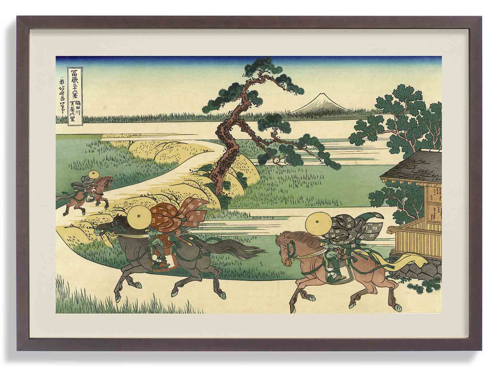 Sumidagawa sekiya no sato by Katsushika Hokusai - Image 6