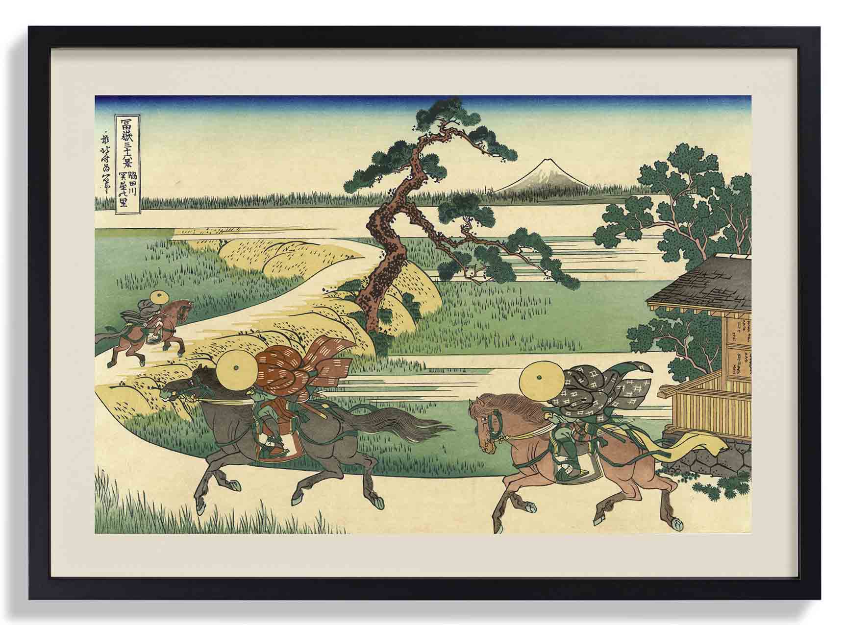Sumidagawa sekiya no sato by Katsushika Hokusai - Image 7