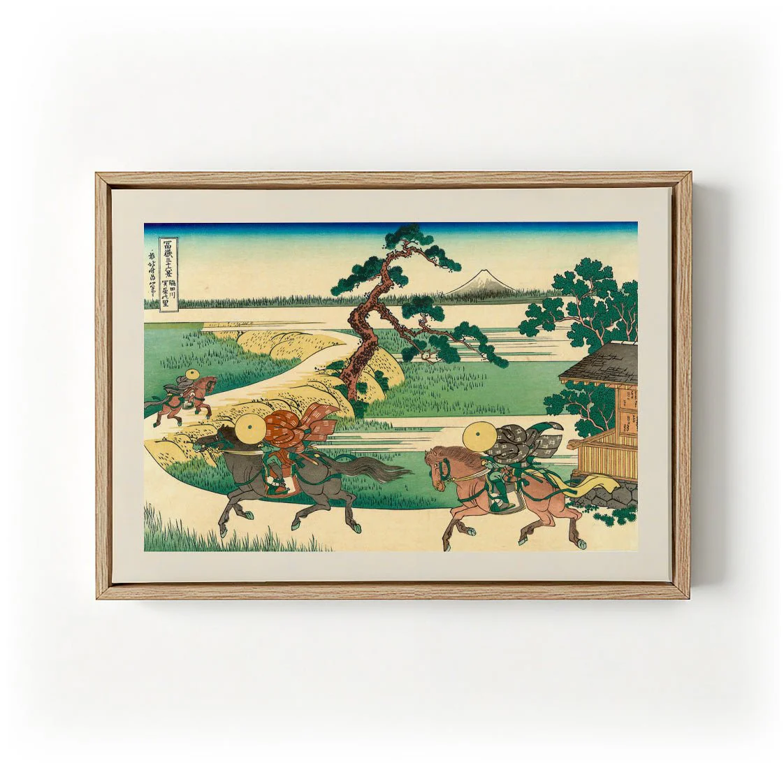 Sumidagawa sekiya no sato by Katsushika Hokusai