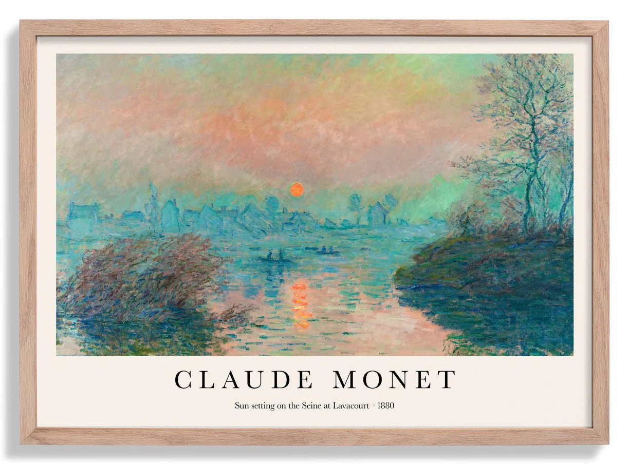 Sun setting on the Seine by Claude Monet