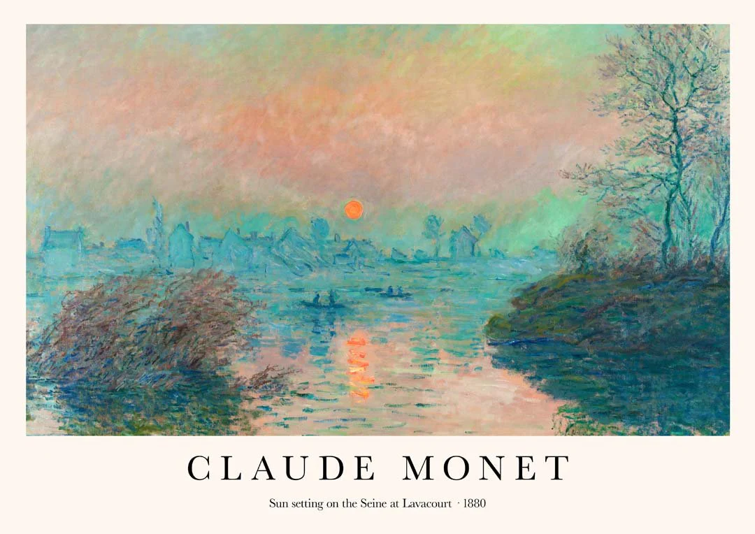 Sun setting on the Seine by Claude Monet - Image 8