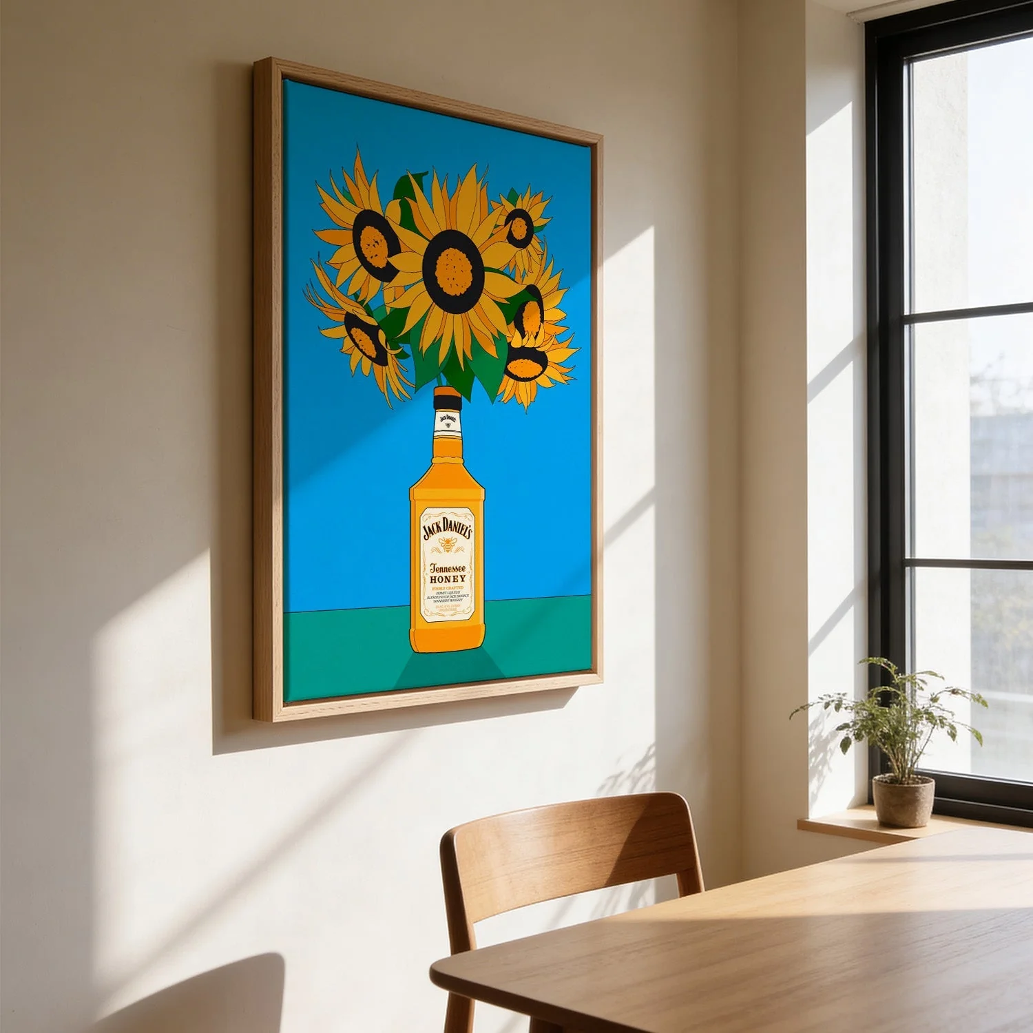 Sunflowers in Honey Whiskey Retro Illustration by Retrodrome - Image 3