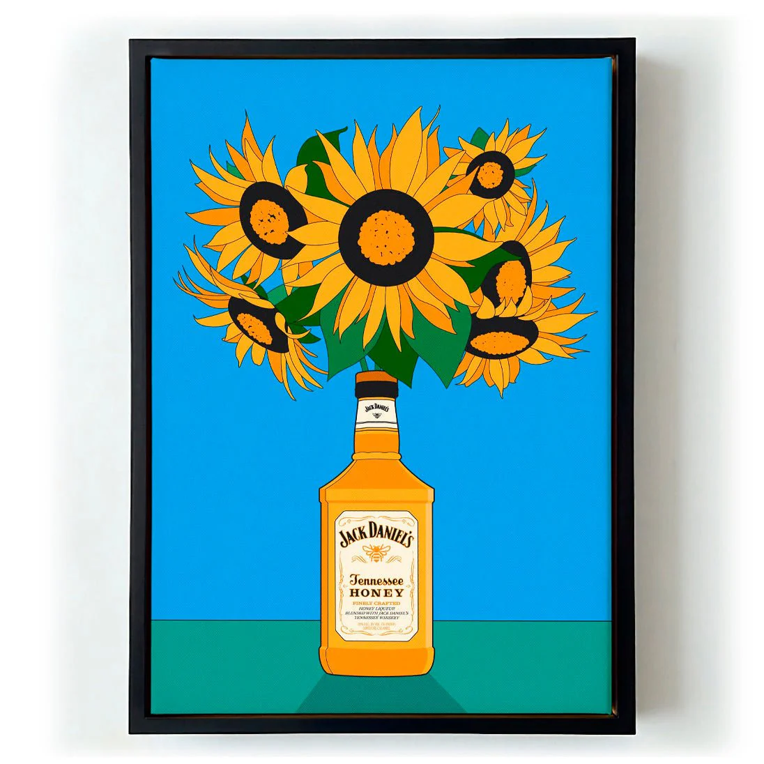 Sunflowers in Honey Whiskey Retro Illustration by Retrodrome - Image 5