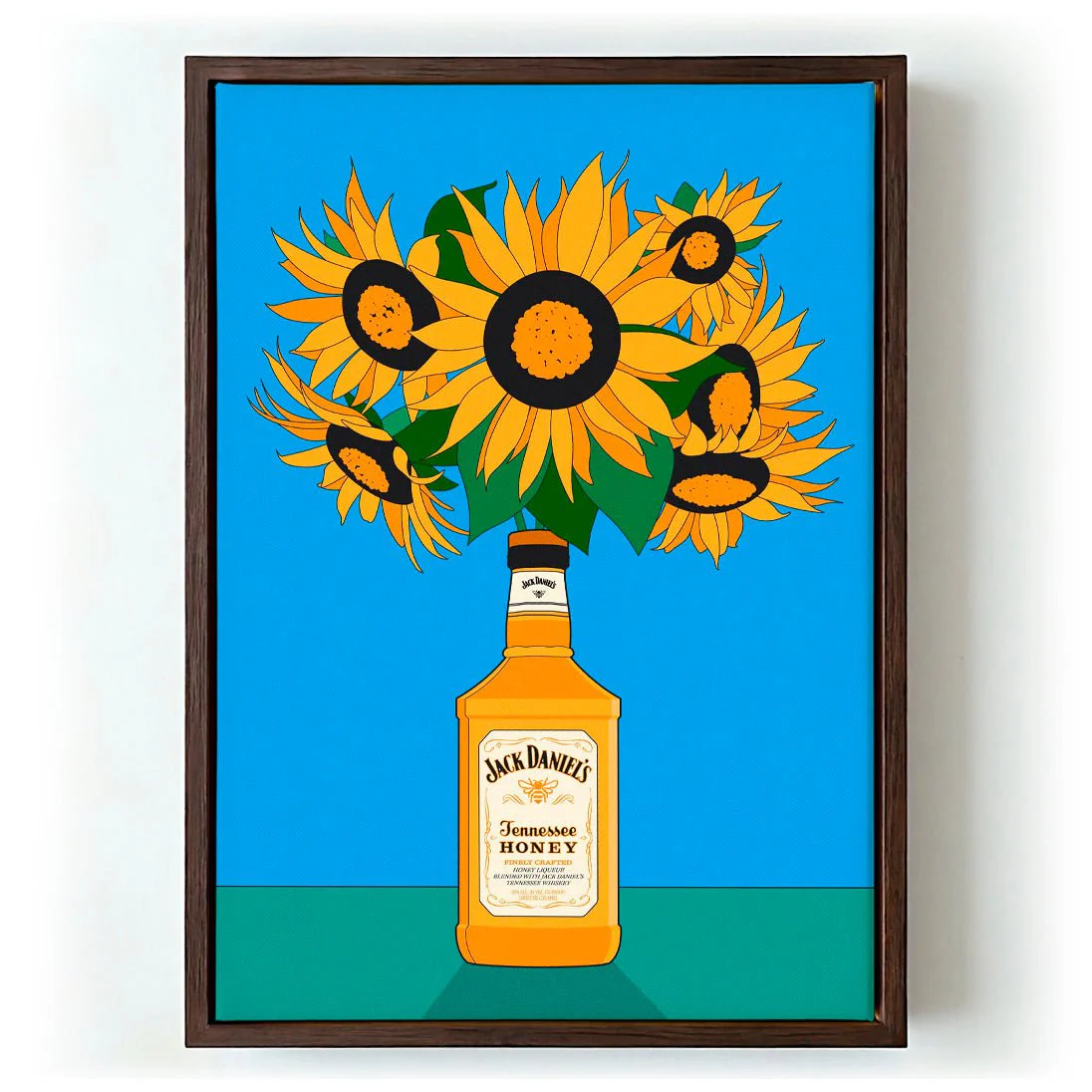 Sunflowers in Honey Whiskey Retro Illustration by Retrodrome - Image 6