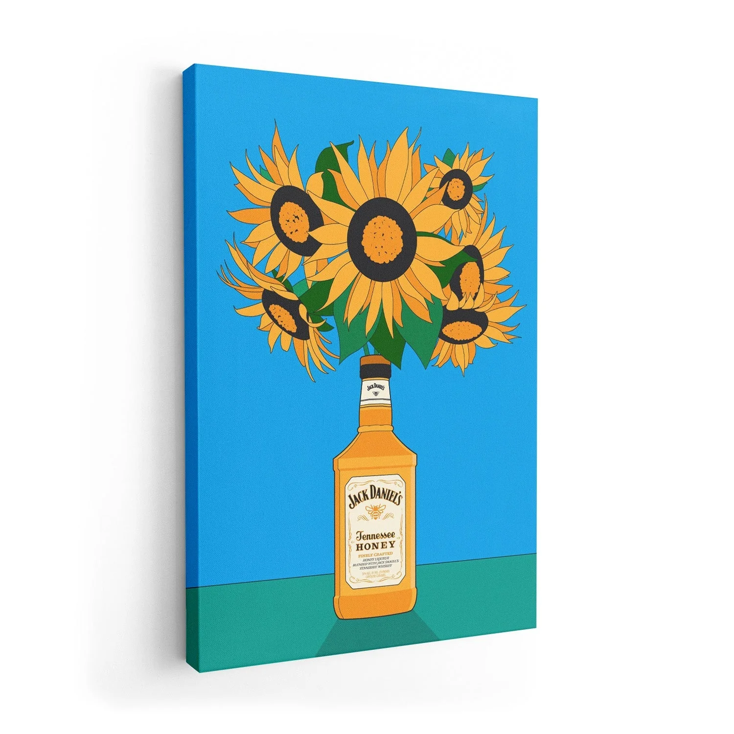 Sunflowers in Honey Whiskey Retro Illustration by Retrodrome - Image 7