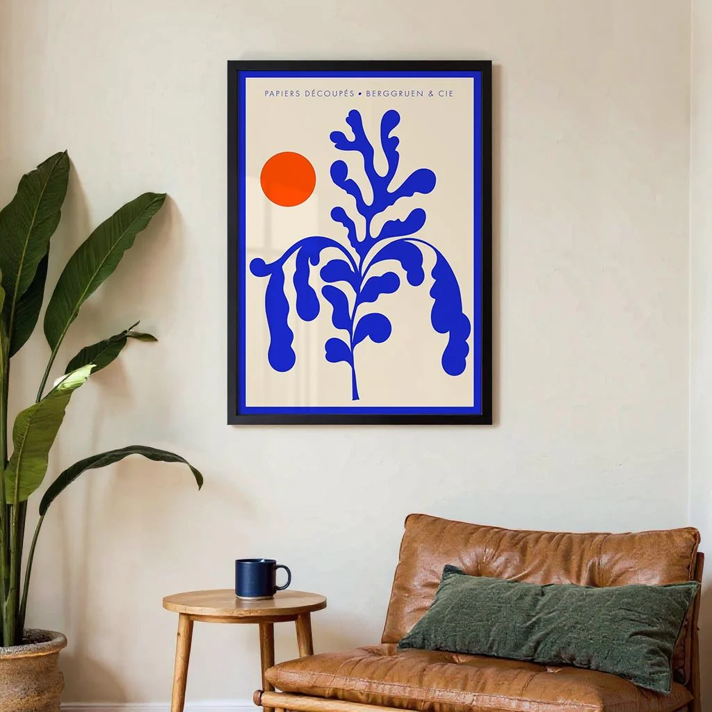 Sunshine Orange Blue Papiers Découpés Art Exhibition - Image 3