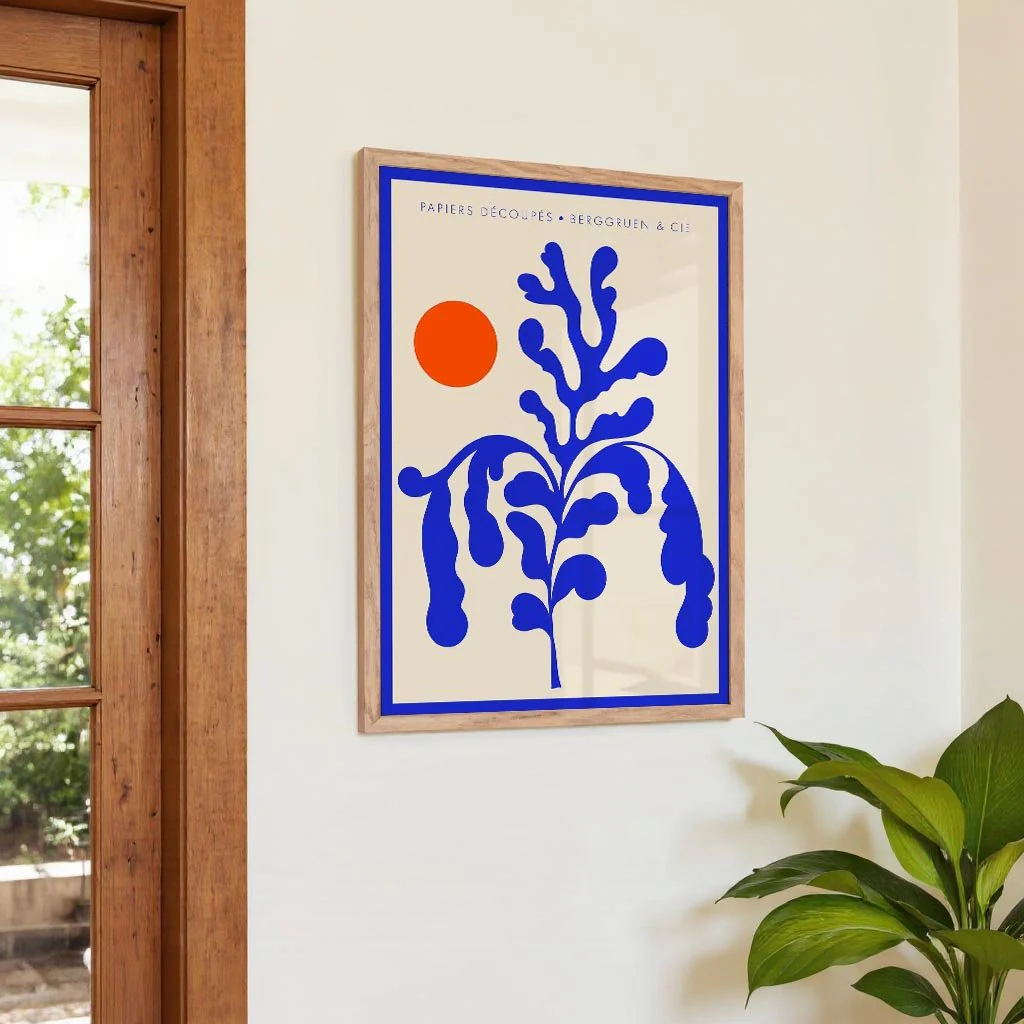 Sunshine Orange Blue Papiers Découpés Art Exhibition - Image 4