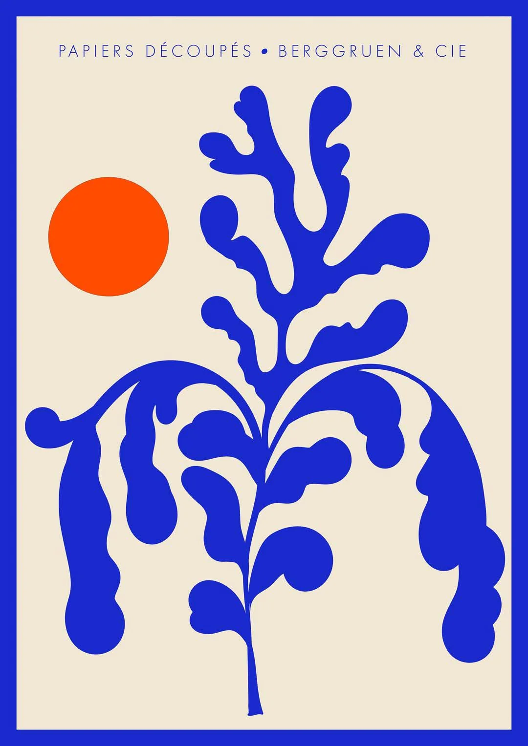 Sunshine Orange Blue Papiers Découpés Art Exhibition - Image 8
