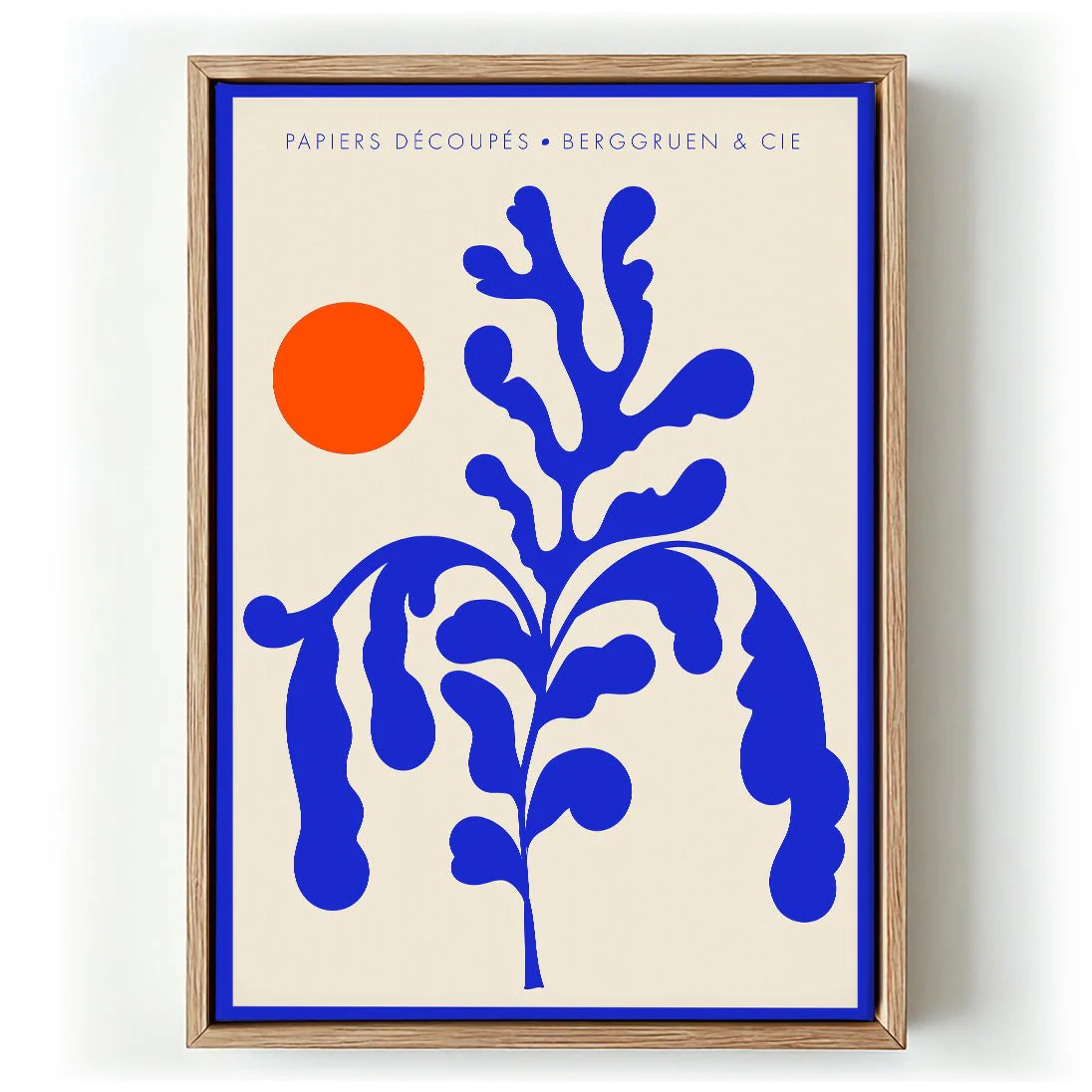 Sunshine Orange Blue Papiers Découpés Art Exhibition