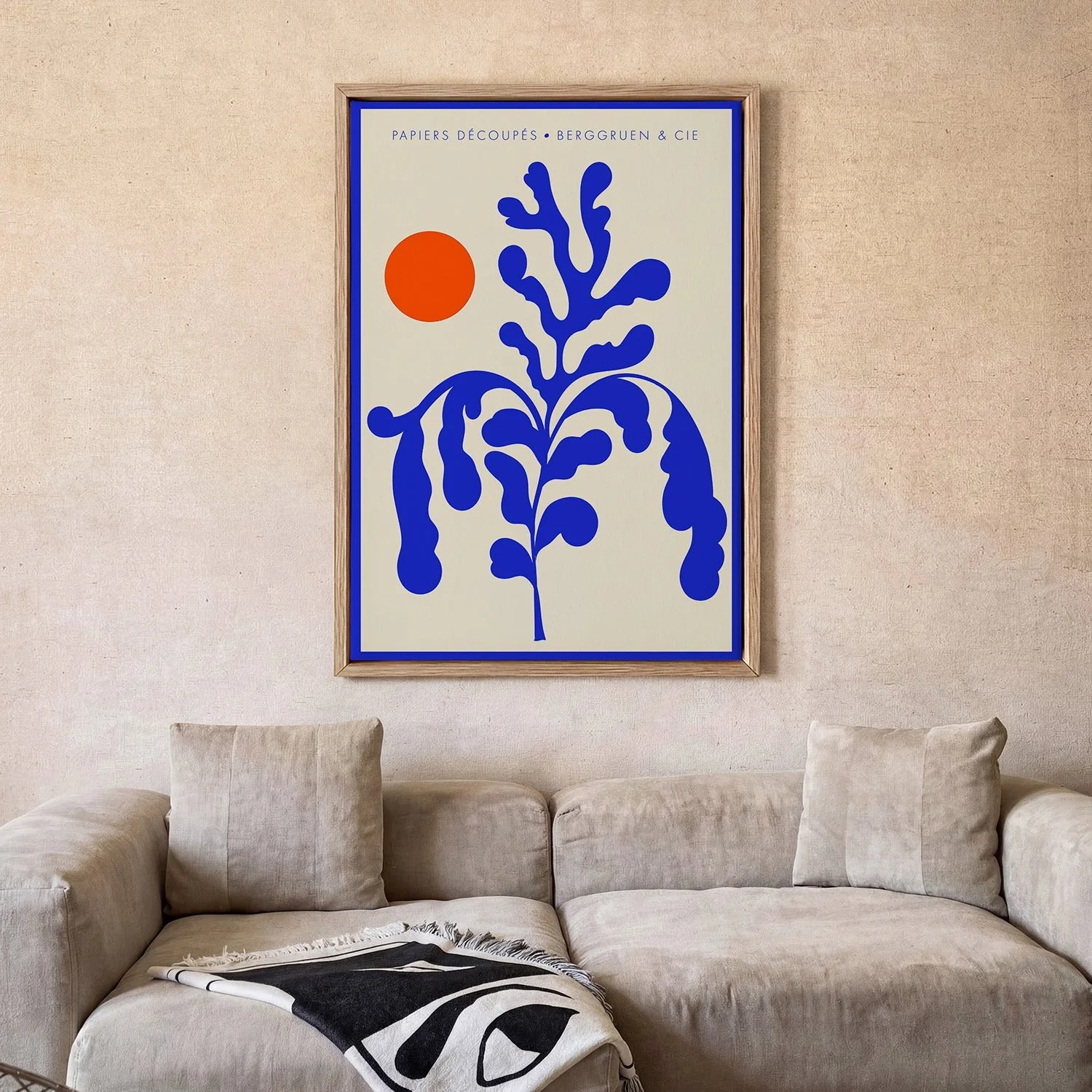 Sunshine Orange Blue Papiers Découpés Art Exhibition - Image 2