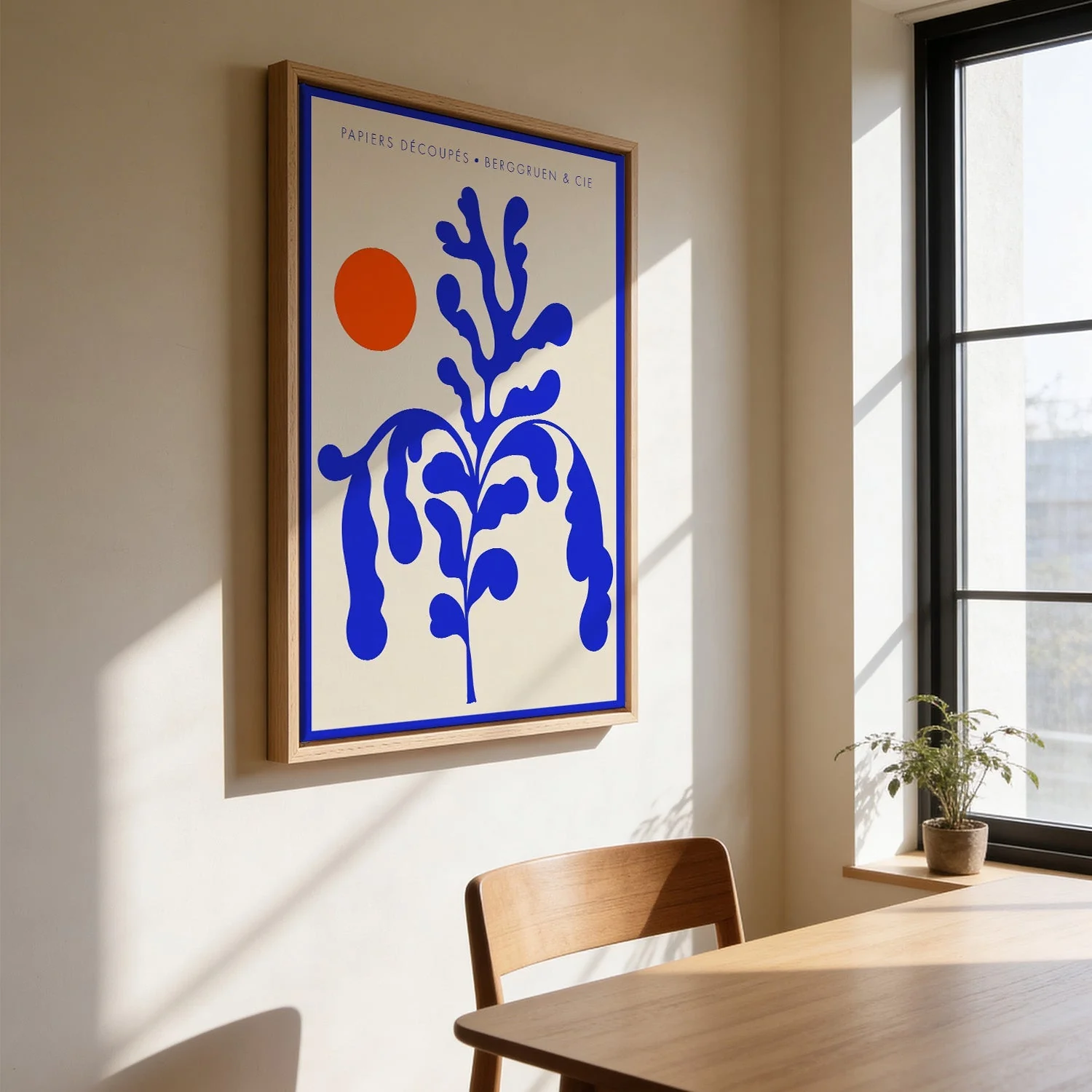 Sunshine Orange Blue Papiers Découpés Art Exhibition - Image 3