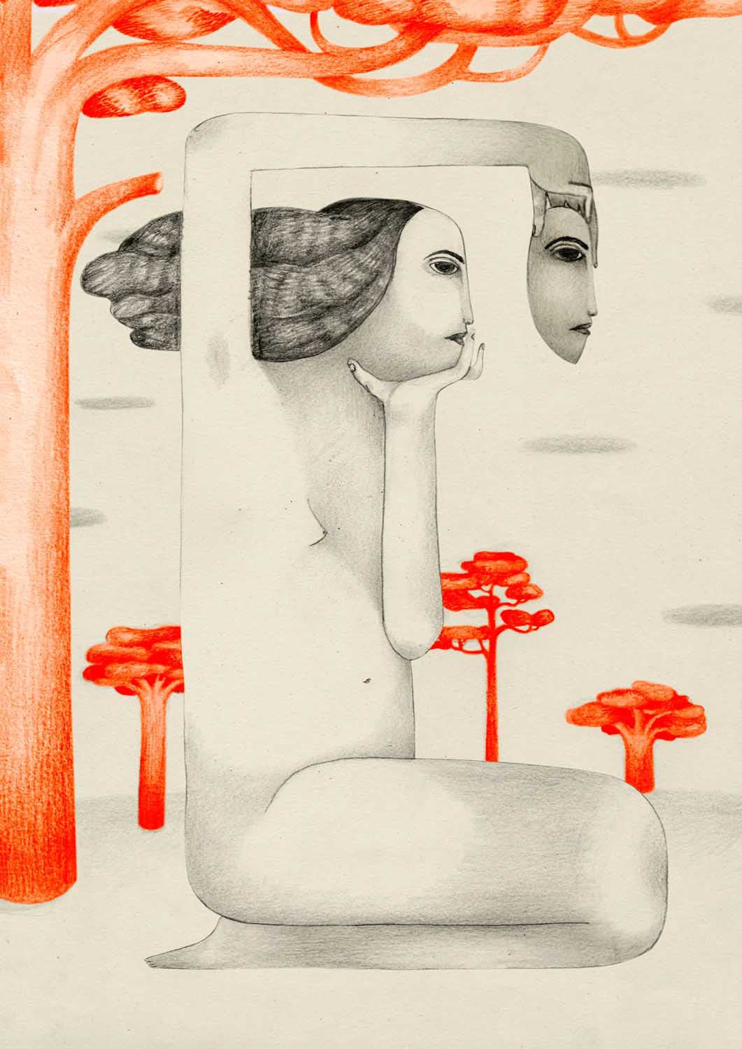 Surreal Contemplative Woman by Luca di Napoli - Image 7