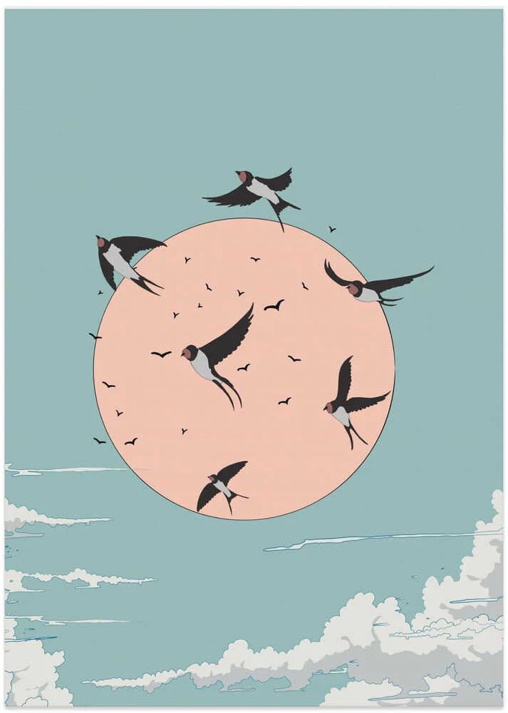 Swallows at Sunrise by Nicholas - Image 8