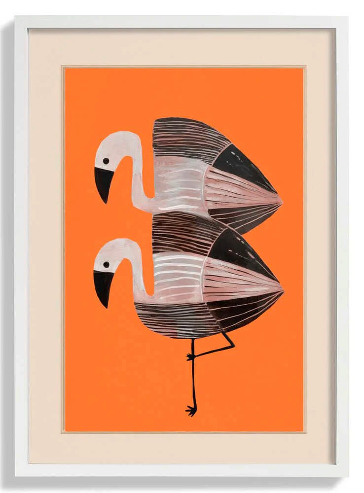 Tangerine Flamingos by City Art - Image 5