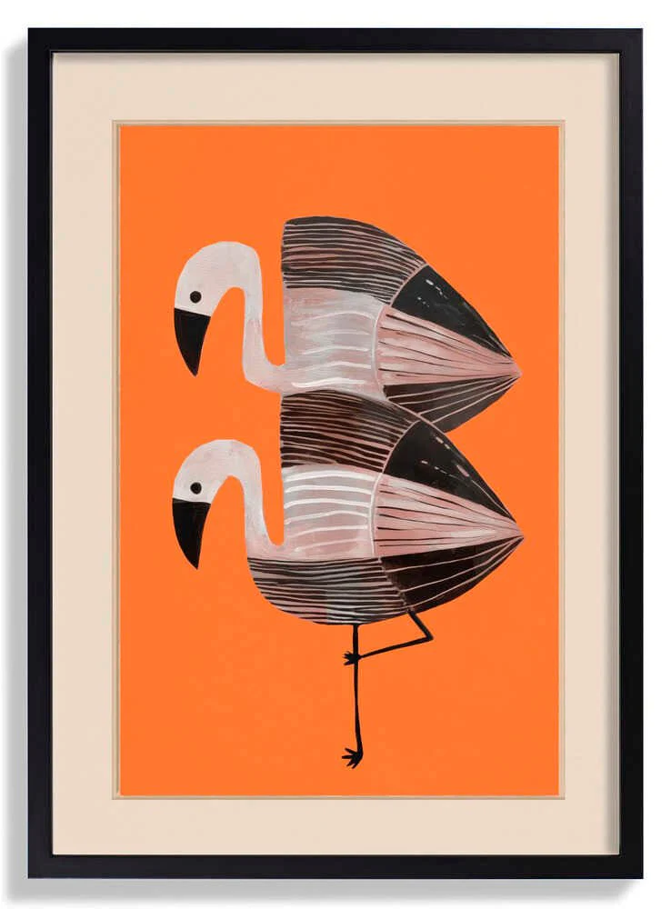 Tangerine Flamingos by City Art - Image 6