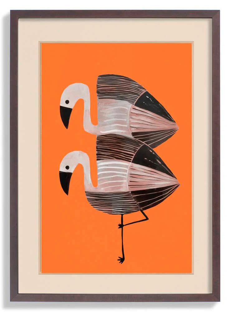 Tangerine Flamingos by City Art - Image 7